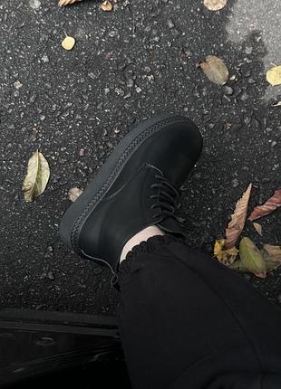 Жіночі шкіряні чорні зимові черевики натуральна шкіра чоботи ботинки застібка