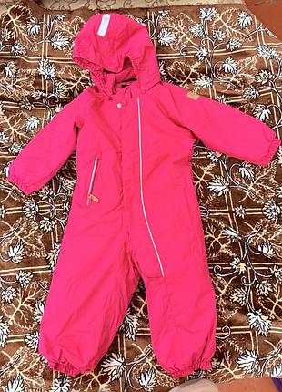 Зимний цельный комбинезон теплый лыжный термокомбинезон рейма 92 рост 1,5-2 года