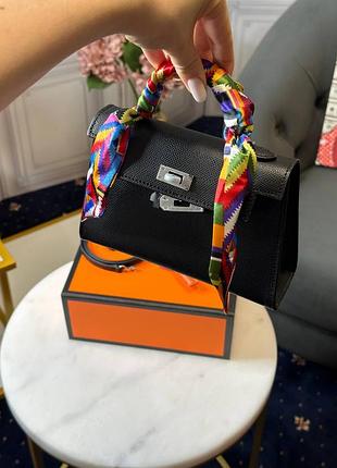 Маленькая кожаная сумка сумочка на плече келли kelly 19 премиум люкс бренд