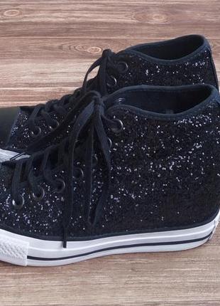 Кеды-сникерсы converse star lux mid glitter. размер 38.