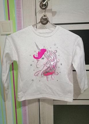 Свитшот, свитер, кофта, реглан примарк primark с единорогом