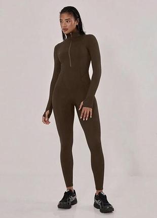 Новий комбінезон musera для йоги / спорту — коричневий, розмір m