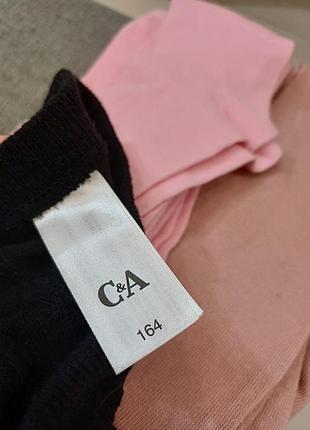 Колготы c&amp;a черные /узор 2