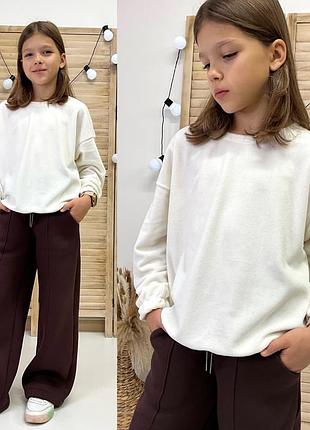 Світшот теплий на дівчинку 3 кольори