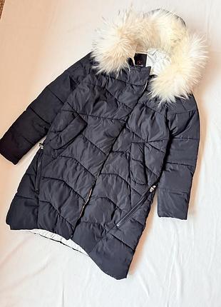 Зимова куртка жіноча з натуральним хутром р.с