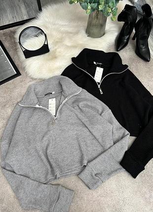 Очень уютная вязаная кофточка с молнией 😍