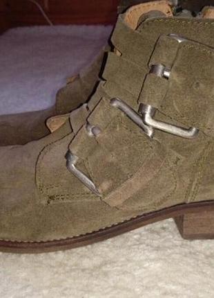 Женские деми ботинки замша oxmox нижняя размер 38-24.5см