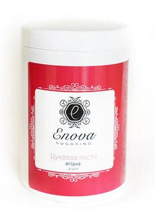 Сахарная паста для шугаринга enova sugaring жидкая (ягодная) 1400 г – профессиональная паста для депиляции