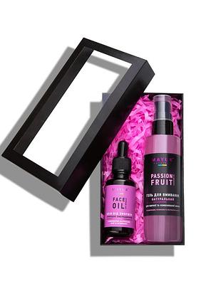 Подарочный набор по уходу за жирной кожей (гель для умывания маракуйя 100мл  +  масло от морщин 30 мл)