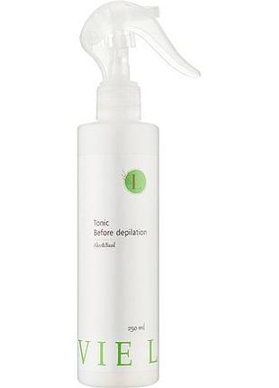 Тонік для очищення шкіри перед депіляції levie tonic before depilation aloe & basil, 250 мл