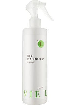 Тоник для очищения кожи перед депиляции levie tonic before depilation aloe & basil, 500 мл