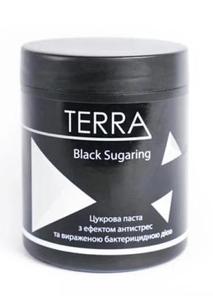 Чёрная сахарная паста для депиляции terra black sugaring soft (м’яка) 700 г №3 паста для шугаринга с шунги