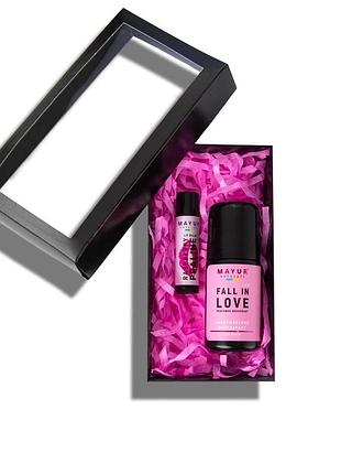 Подарунковий набір для тіла та губ, "любов і малина", тм мayur 90