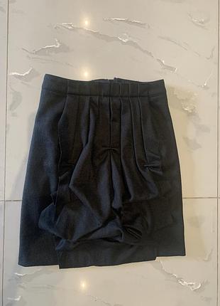 Спідниця жіноча чорна тепла  трохи віще коліна олівець