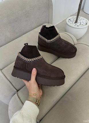 Шоколадні уггі натуральні