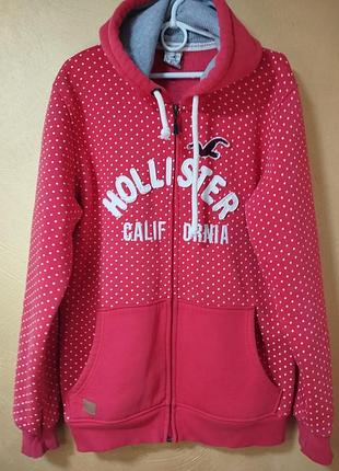 Толстовка hollister, женская, большой размер, хлопок, демисезон,зима,тепла.