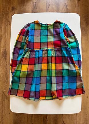 Бавовняна сукня в кольорову клітинку