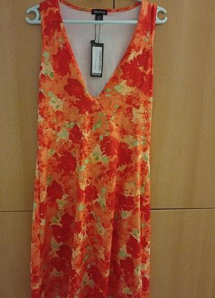 Платье bohoo в цветочный принт размер u9 10
