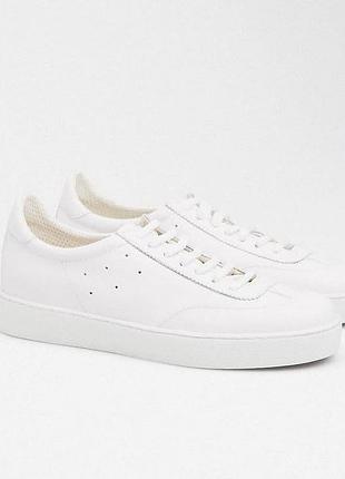 Шкіряні білі кросівки в ретро стилі  zara
⚡⚡⚡⚡⚡⚡⚡⚡⚡⚡⚡