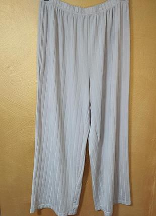 Широкие брюки shein, женские, молодежные, большой размер, на резинке, эластан, полиэстр, демисезон, лето.