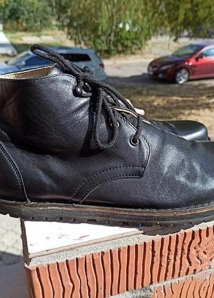 Кожаные демисезонные ботинки на широкую стопу waldviertler