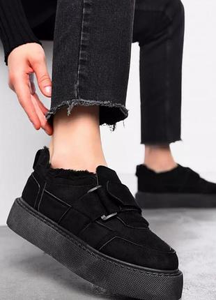 Кросівки зимові на липучці