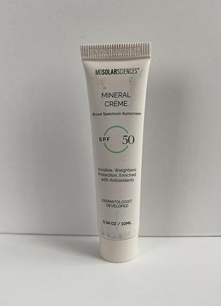 Мінеральний сонцезахисний крем mdsolarsciences mineral crème broad spectrum spf 50, 10мл (без коробки)