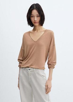 Кофта джемпер лонгслів тонкий джемпер лонгслив кофта вільна базова