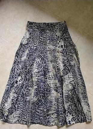 Юбка миди с принтом змея zara