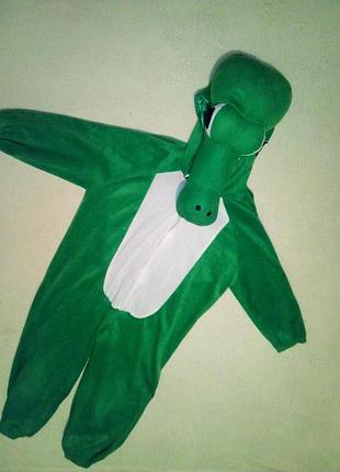 Шикарный цельный костюм крокодила на мальчика 98/104