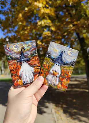 Мініатюра магніт привиди,гарбузи