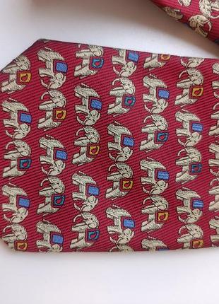 Шелковый галстук слоны.