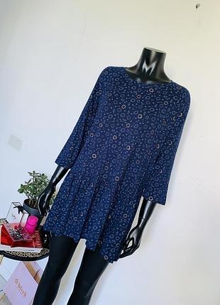 Темно-синее платье-туника boden l женское, с длинным рукавом 3/4