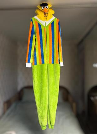 Теплий плюшевий комбінезон кінгурумі чоловічок сліп пижама sesame street primark xs-s.