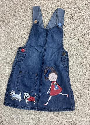 Джинсови дитячий сарафан