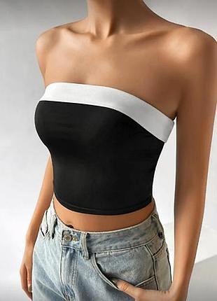 Топ з білой оборкою р.s shein