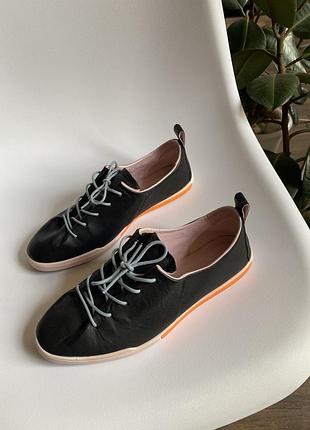 Женские кожные кеды мокасины ecco simpil ii w 37 (23.5см)