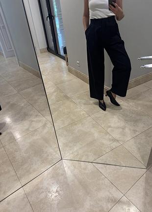 Брюки cos 34 (підходять на 36) чорні із регульованою талією