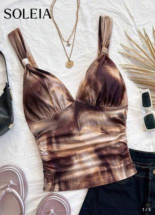 Стильный женский топ soleia в модном эффекте tie-dye 🌸