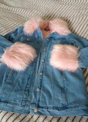 Куртка джинсова  тепла р 44-46