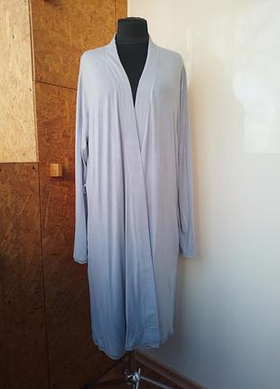 Брендовый вискозный трикотажный халат пеньюар большого размера