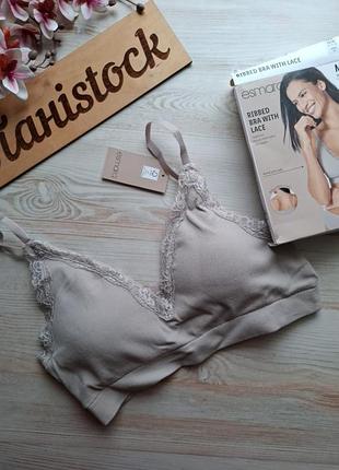 Топ в рубчик з мереживом