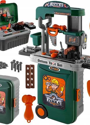 Дитяча майстерня іграшок kruzzel 3в1 - валіза, ящик для інструментів і набір diy (24648)