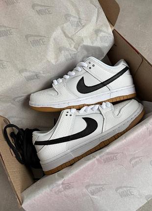 Nike sb dunk low white black gum winter ❄️ кросівки кроси  найк сб данк