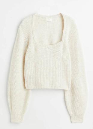 Стильний молочний светрик