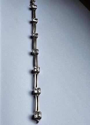 Серебряный браслет с горным хрусталем