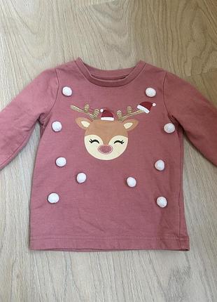 Новорічний светр для дівчинки