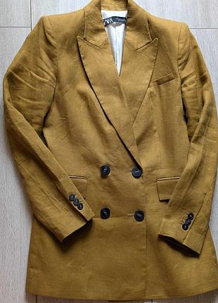 Пиджак zara xs размер приталенный силуэт