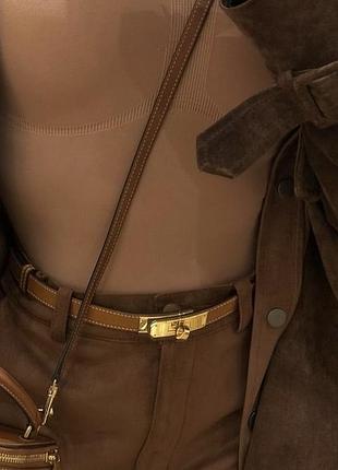 Пояс hermes kelly коричневий тренд
