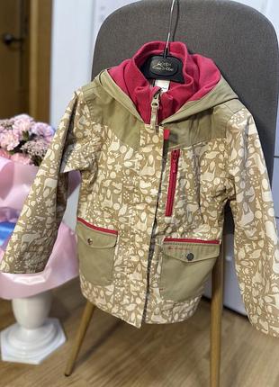 Куртка 3 в 1 , тепла куртка, вітровка, фліска на 3-4 роки, 98-104